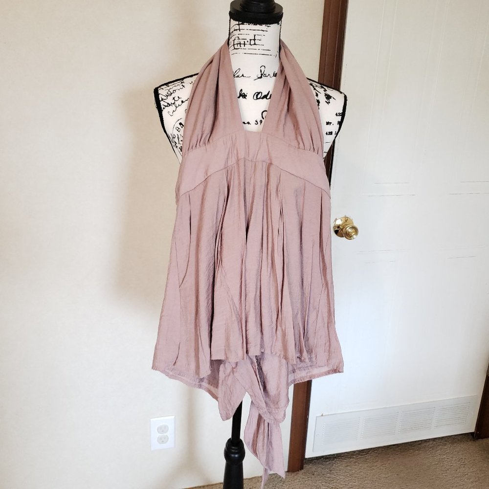 Showpo Metallic Mauve Pink Halter Romper